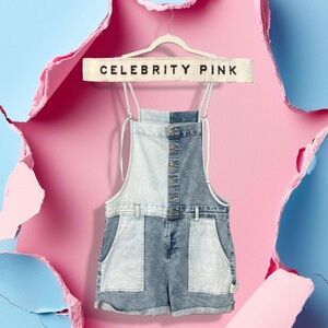 Celebrity Pink - Mixed Denim Shortalls (coverall shorts)